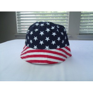 4th of July USA American Flag Print Bucket Hat Cotton Summer Boonie Hats  EUC  eb-18817815
